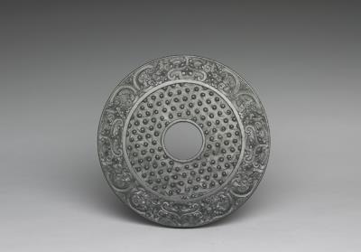 图片[2]-Qianlong Imitation of Archaic Jade Bi Disc with Double-Bodied Beast Pattern, Qing dynasty, Qianlong reign (1736-1795)-China Archive